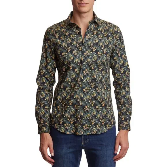 Paisley & Gray Men's Samuel SlimFit Floral Button-Down Shirt Garden night  L $95 - Picture 2 of 8